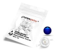 Chanzon 10pcs High Power Led Chip 3W Royal Blue Plant Grow Light (440nm - 450nm / 400mA - 500mA / DC 3V - 3.4V / 3 Watt) SMD COB Emitter Diode Components Bead for DIY Hydroponic Aquarium Growing Lamps