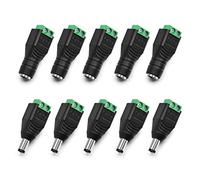 CHANZON 10Pcs Male and Female 12V DC Power Jack Connector 5.5mm x 2.1mm 24V Socket for Led Light Strip CCTV Security Camera Cable Wire Ends Plug Barrel Adapter