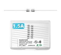 Chanzon 10pcs UL Listed 3.6x10 250V 1.5A Glass AGC Cartridge Tube Fuse Fast Blow Cut Out Tinned Axial Leaded 125V / 250V