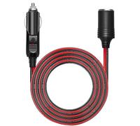Chanzon 12V/24V Car Cigarette Lighter Extension Cord - 1.8 Metre 6ft/12ft UL 16AWG Cable with 15A Fuse - Heavy Duty Auto DC Power Plug Connector - Male to Female Socket