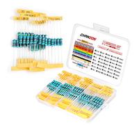 Chanzon 175pcs 0.1R-1MR Ω ohm 35 Values Metal Film Fixed Resistor Kit 1W ±1% Tolerance 0.01 MF Through Hole Resistors Assortment Current Limiting Rohs Certificated