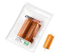 Chanzon 2pcs Wirewound Aluminum Shell Resistor 0.33 Ω ohm 0r33 r33 100W ±5% Tolerance 0.33R Rohs Certified