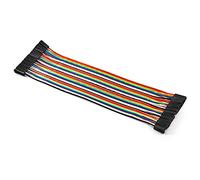 Chanzon 40pcs 20cm long Female to Female Header Jumper Wire Dupont Cable Line Connector 40 pin Ribbon Solderless Multicolored for Arduino Raspberry pi Electronic Breadboard Protoboard PCB Board