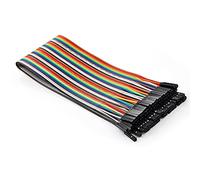Chanzon 40pcs 30cm long Female to Female Header Jumper Wire Dupont Cable Line Connector 40 pin Ribbon Solderless Multicolored for Arduino Raspberry pi Electronic Breadboard Protoboard PCB Board