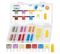 Chanzon 50pcs ATM/APM (Mini) Blade Fuse Assorted (2A 3A 5A 7.5A 10A 15A 20A) for Car Truck RV Automotive Motor Boat Replacement
