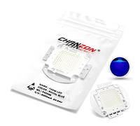 CHANZON High Power Led Chip 100W Royal Blue Plant Grow Light (440nm - 450nm / 3000mA / DC 30V - 34V / 100 Watt) SMD COB Emitter Diode Components 100 W Bead for DIY Hydroponic Aquarium Growing Lamps