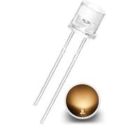 Chanzon ® LED Diodes, 5 mm/3 mm, Round/Flat Design, Transparent Lens, Various Colours to Choose From, Pack of 10 - 100, Warm White, 5 mm