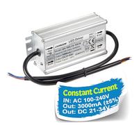 Chanzon LED Driver 3000mA (Constant Current Output) 21V-34V (In85-277V AC-DC) (7-10)x10 70W 80W 90W 100W IP67 Waterproof High Power Supply 3000 mA Lighting Transformer for 100 W COB Chips (Aluminium)