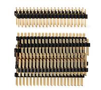CHANZON Pin Header Strip for Arduino Gpio 2x20 pin x 10pcs Male Headers Pins Straight Double Row Gold Plated Pitch 2.54mm 0.1 inch Breakaway for PCB Connector Raspberry pi Machine Breadboard