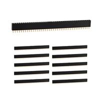 CHANZON Pin Header Strip for Arduino Gpio 40 pin x 10pcs Female Headers Pins Straight Single Row Gold Plated Pitch 2.54mm 0.1 inch for PCB Connector Machine Breadboard Electronic Circuit Board