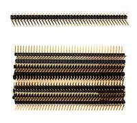 CHANZON Pin Header Strip for Arduino Gpio 40 pin x 10pcs Male Headers Pins Rignt Angle 90 Degrees Single Row Gold Plated Pitch 2.54mm 0.1 inch Breakaway for PCB Connector Machine Breadboard