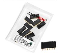 CHANZON Pin Header Strip for Arduino Gpio 8 pin x 10pcs Female Headers Pins Straight Single Row Gold Plated Pitch 2.54mm 0.1 inch for PCB Connector Machine Breadboard Electronic Circuit Board