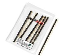 CHANZON Round Pin Header Strip for Arduino Gpio 40 pin x 5pcs Female Headers Pins Straight Single Row Gold Plated Pitch 2.54mm 0.1 inch for PCB Connector Machine Breadboard Electronic Circuit