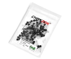 Chanzon S9018 TO-92 NPN BJT Bipolar Junction Transistor, High-Performance Power Transistors (Pack of 100pcs)