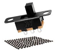 Chanzon SPDT Micro Slide Switch 1p2t 2 Position 150pcs (SS12F15) 5mm Toggle Vertical Slide Switch Panel Mount Small High Knob Vertical For PCB Arduino Breadboard Board Dip Miniature SlideSwitch