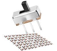 Chanzon SPDT Mini Micro Slide Switch 1p2t 2 Position 70pcs 3mm Toggle Vertical Slide Switch Panel Mount Small High Knob Vertical For PCB Arduino Breadboard Dip Miniature SlideSwitch