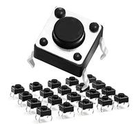 Chanzon Tactile Tact Button Switch 6x6x4.3mm Micro Mini Momentary Tact Switch 4 Pin 20Pcs SPST Dip Touch Pushbutton Switches for Breadboard Arduino PCB Electronic Circuit Board