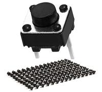 Chanzon Tactile Tact Push Button Switch 6x6x5mm Micro Momentary Tact Switch 2 pin 150Pcs SPST Dip Touch Pushbutton Switches for Breadboard Arduino PCB Electronic Circuit Board