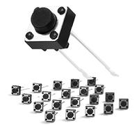 Chanzon Tactile Tact Push Button Switch 6x6x5mm Micro Momentary Tact Switch 2 pin 20Pcs SPST Dip Touch Switch Pushbutton Switches for Breadboard Arduino PCB Electronic Circuit Board