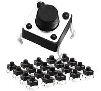 Chanzon Tactile Tact Push Button Switch 6x6x6mm Micro Momentary Tact Switch 4 pin 20Pcs SPST Dip Touch Pushbutton Switches for Breadboard Arduino PCB Electronic Circuit Board