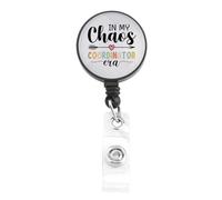 Chao Coordinator Badge Holder Retractable Clip Chaos Coordinator Gift for Manager Leader Coworker Boss Mentor Teacher (2581 Chaos Badge)