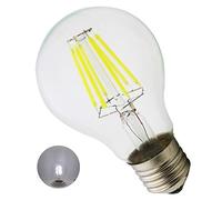 Chao Zan 6W A60 E27 LED Filament Bulbs, 60W Incandescent Equivalent, 360º Beam Angle, Cool White 6000K, Edison Screw Light Bulbs, Globe Glass Lamp Bulb