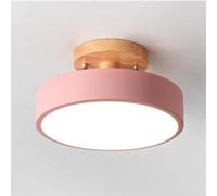 Chao Zan Ceiling Light, 13W Modern Ceiling Lamp, Dimming 3 Color 3000K/4500K/6000K, Round LED Ceiling Lights for Bedroom Hallway Office Kitchen Living Room, Ø20CM (Pink)