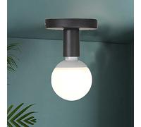 Chao Zan Modern Metal Ceiling Pendant Lamp E27 Base Ceiling Light for Living Room, Kitchen and Bedroom,Corridor/loft/Entrance etc. 1-Light (Black)