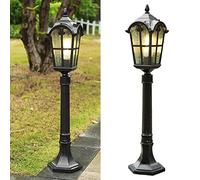 Chao Zan Outdoor Post Light Outdoor Garden Patio Path Lighting Lamp Post Modern Vintage Style Lantern Light Weatherproof IP55-1 x 60W E27 Bulb,Bulbs not Included (C)