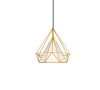 Chao Zan Pendant Light,Lampshade Ceiling, Cage Metal Lamp Shades, Ceiling Pendant Light Fixtures, for Kitchen, Dinning Room, Bedroom, Hallway,Coffee Bar, E27 Lamp （Bulb not Included） (Gold)