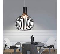 Chao Zan Vintage Cage Metal Lamp Shade E27 Light Bulb Socket - Industrial Black Metal Bird Cage Light DIY Ceiling Pendant Lights for Dining Room Bedroom Loft Hallway (Bulbs not Included)
