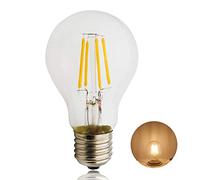 Chao Zan Vintage E27 LED Filament Bulbs 4W, 40W Incandescent Equivalent, 360lm, Warm White 2700K, Non-Dimmable A60 Glass Edison Screw LED Light Bulb