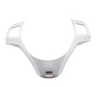 CHAOBAO Car Interior Steering Wheel Decoration Cover Trim Mouldings Fit For BMW 3 Series E90 E92 E93 2005 2006 2007 2008 2009 2010 2011 2012 LHD Cover Trim Stickers (Color : ABS SILVER)