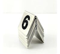 Chaobing Table Numbers Stainless Steel Tent Style Table Numbers - Best for Rustic Receptions, Banquets, Cafés, Restaurants, Hotel(2"x2"x2") (Number : 1-20)