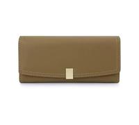 CHAOFANXI Women's Leather Small Purse, Mini Short Purse Women Leather with Zip Wallet, Coin and Card, Green