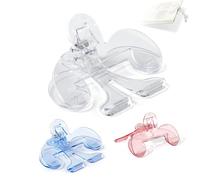 Chaofatchoy 3PCS Book Clip Set - Multi-Colored Page Holders for Reading, Portable Book Clips to Hold Books Open, 12° Ergonomic Design for Hands-Free Reading (Blue/Pink/Clear)
