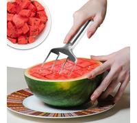 Chaofatchoy Watermelon Cutter - Food-Grade Stainless Steel Watermelon Slicer Tool, Multi-Functional Fruit Cutter for Watermelon, Cantaloupe, Perfect for Home, Party, Camping and Kitchen Use