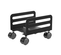CHAOHAOKE Adjustable Mobile Steel Computer Cart with Wheels & Lock - Sturdy Under Desk Trolley for Home & Office, Space Saving Workstation