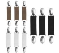CHAOHAOKE Bed Sheet Clips, 9 Pieces, Elastic Tension Clips with Metal Clamp, Adjustable Fixing Straps for Bed Sheet Clothing