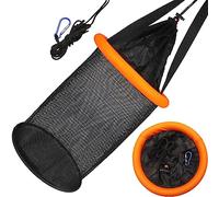 CHAOHAOKE Floating Fish Basket Foldable Fishing Net with Swimming Ring and 2.6m Rope, Portable Fish Container for Lake River Fishing