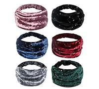 CHAOHUATE Wide Headband Headwrap Stretch Hair Bands Star Bandana Yoga Running Athletic Turban Head Bands Head Scarfs Hair Accessories for Women and Girls Fashion Headbands Workout Yoga Sports (A)