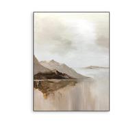 CHAOJIART Abstract Painting Brown Textured Mountain Poster,Canvas Wall Art Picture Minimalist Landscape Print Living Room Decor Cuadros 70x100cm Frameless