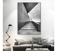 CHAOJIART Light Luxury Black White Gray Industrial Style Canvas Poster Space Extension Wall Art Print Painting Home Decor Mural 60x90cm Frameless