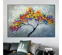 CHAOJIART Tree of Happiness Oil Painting on Canvas Abstract Wall Art Posters and Prints Modern Wall Picture for Living Room Home Decor 70x100cm(28x39in) Frameless