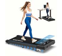 CHAOKE Walking Pad Treadmill with 9% Incline, 10KM/H Under Desk Treadmill for Home Office 2.75HP Quiet Motor Running Machines Max 330LBS Capacity with 12 HIIT Programs