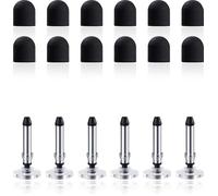 ChaoQ 12Pcs Rubber Tips 0.26inch and 6 Pcs Transparent Stylus Disc for Stylus Pens, High Sensitivity and Precision Universal Stylus Replacement Tips, No Scratch