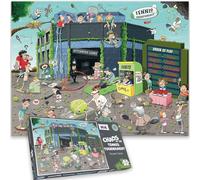 Chaos at the Tennis Courts 1000 Piece Jigsaw Puzzle - Funny Sports Puzzle for Adults & Teens - Hilarious Tennis Scene with Crowd Mayhem & Royal Surprise for Tennis Lovers