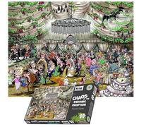 Chaos at the Wedding Reception 1000 Piece Jigsaw Puzzle Featuring Vomiting Guests, a Rotten Cake Mayhem on the Dance Floor Funny For Adults (66X50)