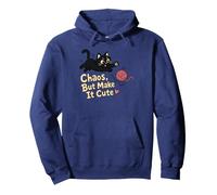Chaos But Make It Cute Cat Yarn Lover Pullover Hoodie