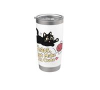 Chaos But Make It Cute Cat Yarn Lover Stainless Steel Insulated Tumbler